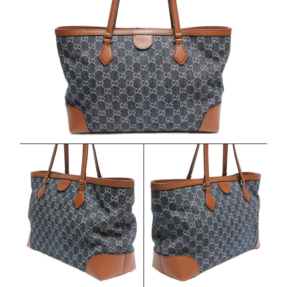 Gucci Bag Denim Off GG White GG Double Tote